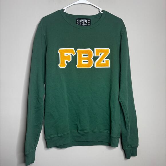 NWOT FLATBUSH ZOMBIES Crewneck Collegiate Greek Varsity Letters Sweatshirt Small - Picture 1 of 8